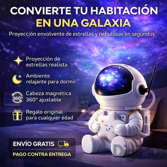 🌙 Astronauta Proyector sentado 🌌¨Convierte tu habitación en galaxia¨🚀