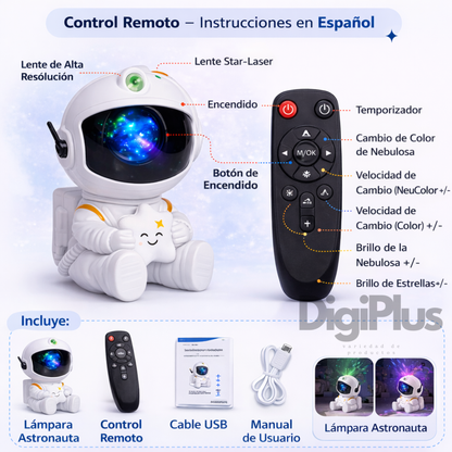 🌙 Astronauta Proyector sentado 🌌¨Convierte tu habitación en galaxia¨🚀